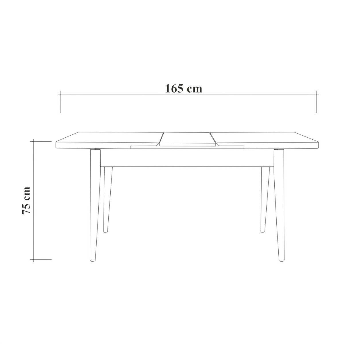 Table extensible 4/6 places - avec rangement ORINA bois foncé, PIER IMPORT