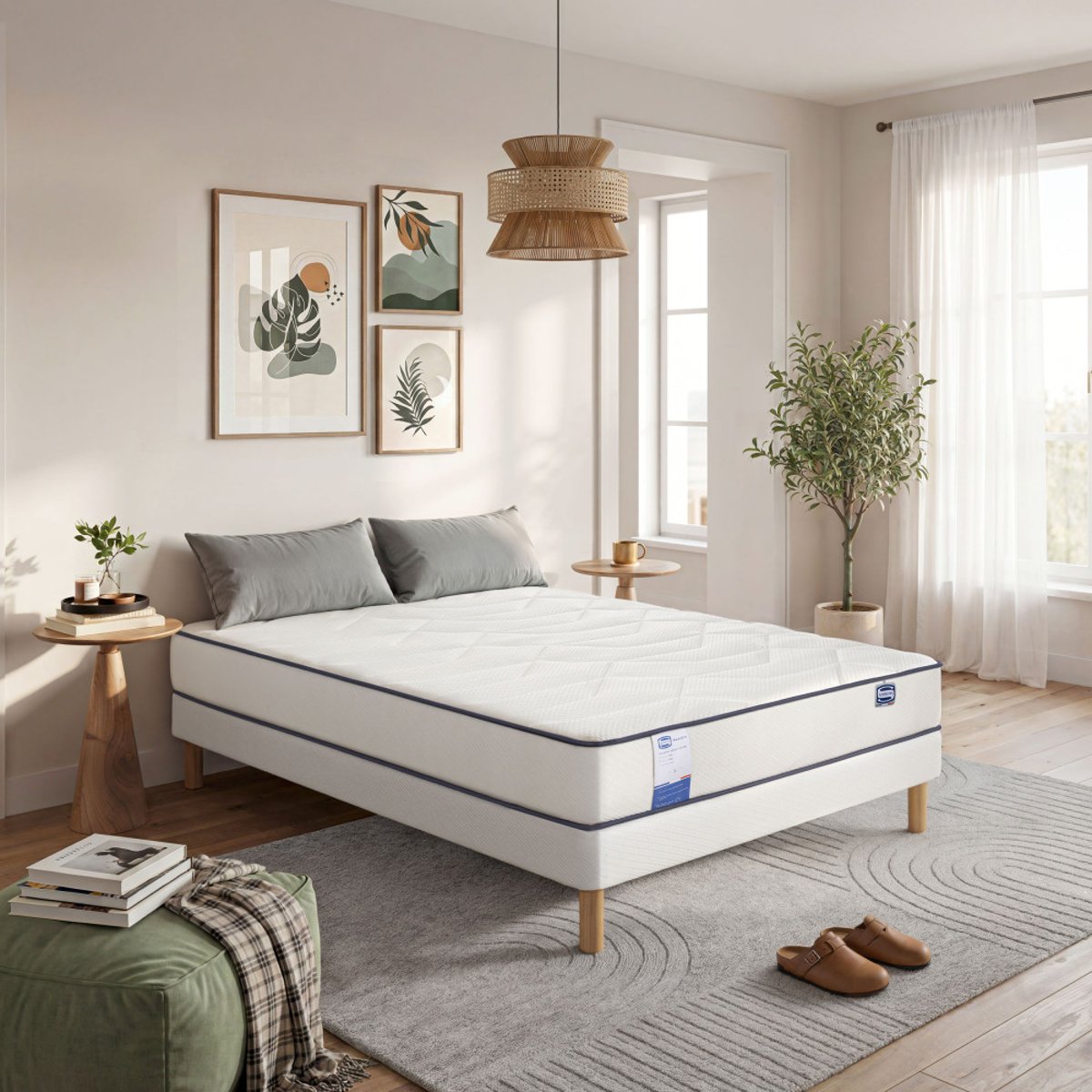 Matelas 100% ressorts, accueil ferme- TRAINING-S couleur unique, SIMMONS
