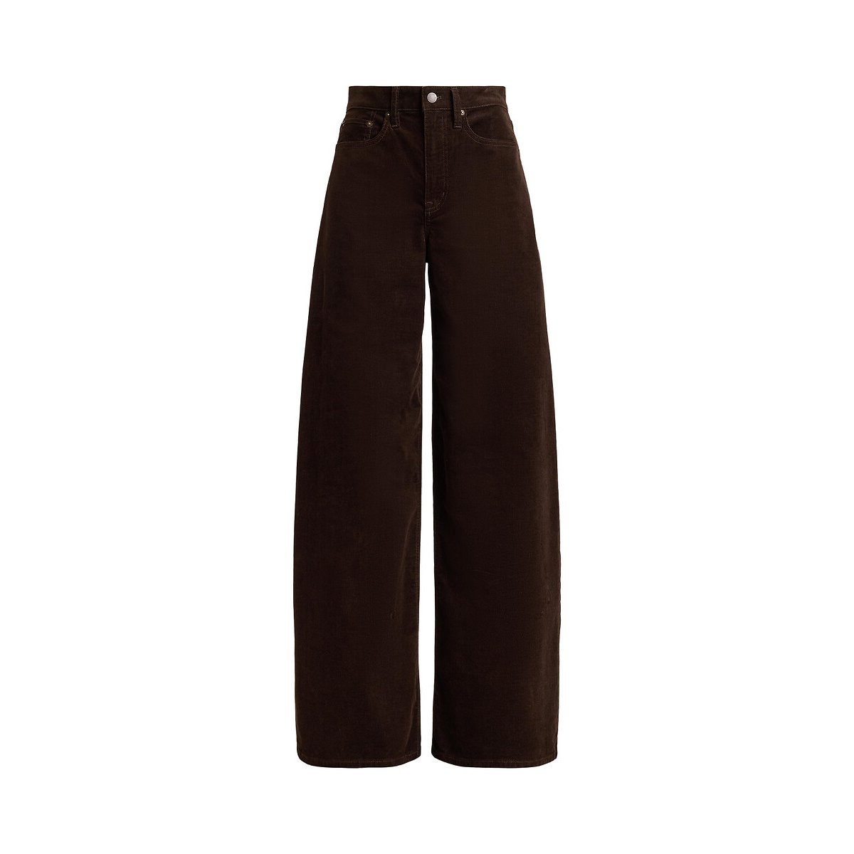 Pantalon large en velours côtelé marron, LAUREN RALPH LAUREN
