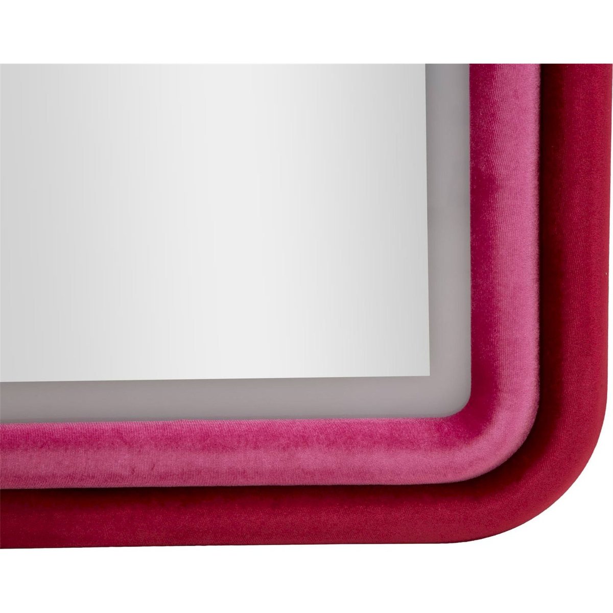 Miroir mural arche à LED cadre velours MODERN rose et violet, RECOLLECTION
