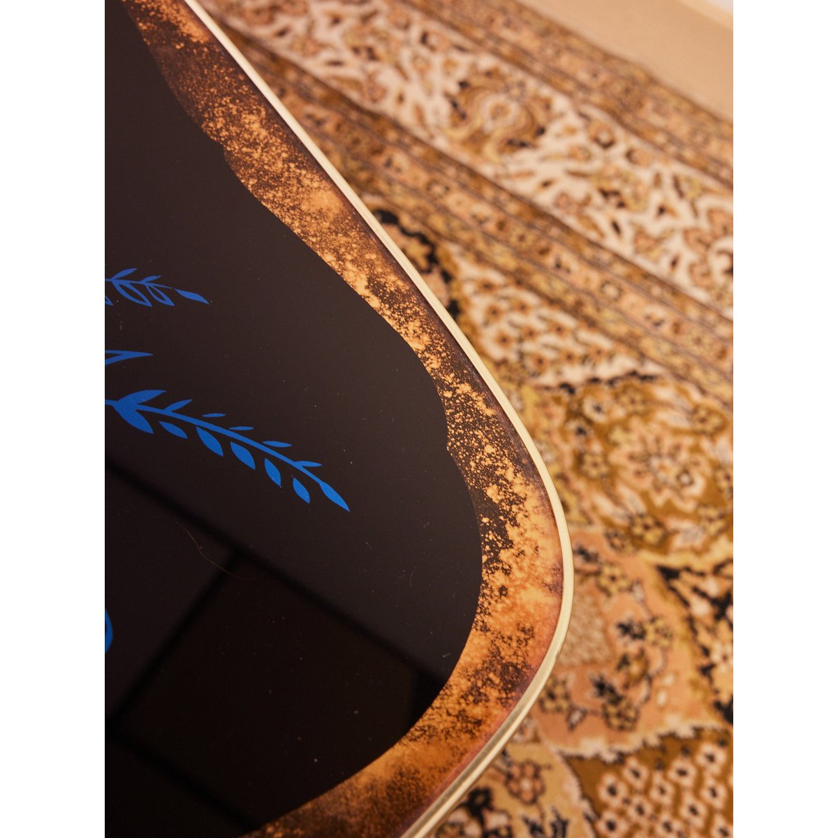 Table basse en verre Donna N°1544 - Bon état noir, DEBONGOUT