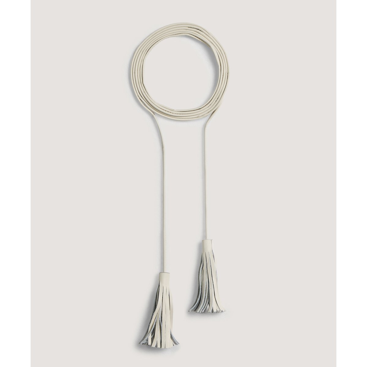 Ceinture lien cuir blanc écru, RODIER