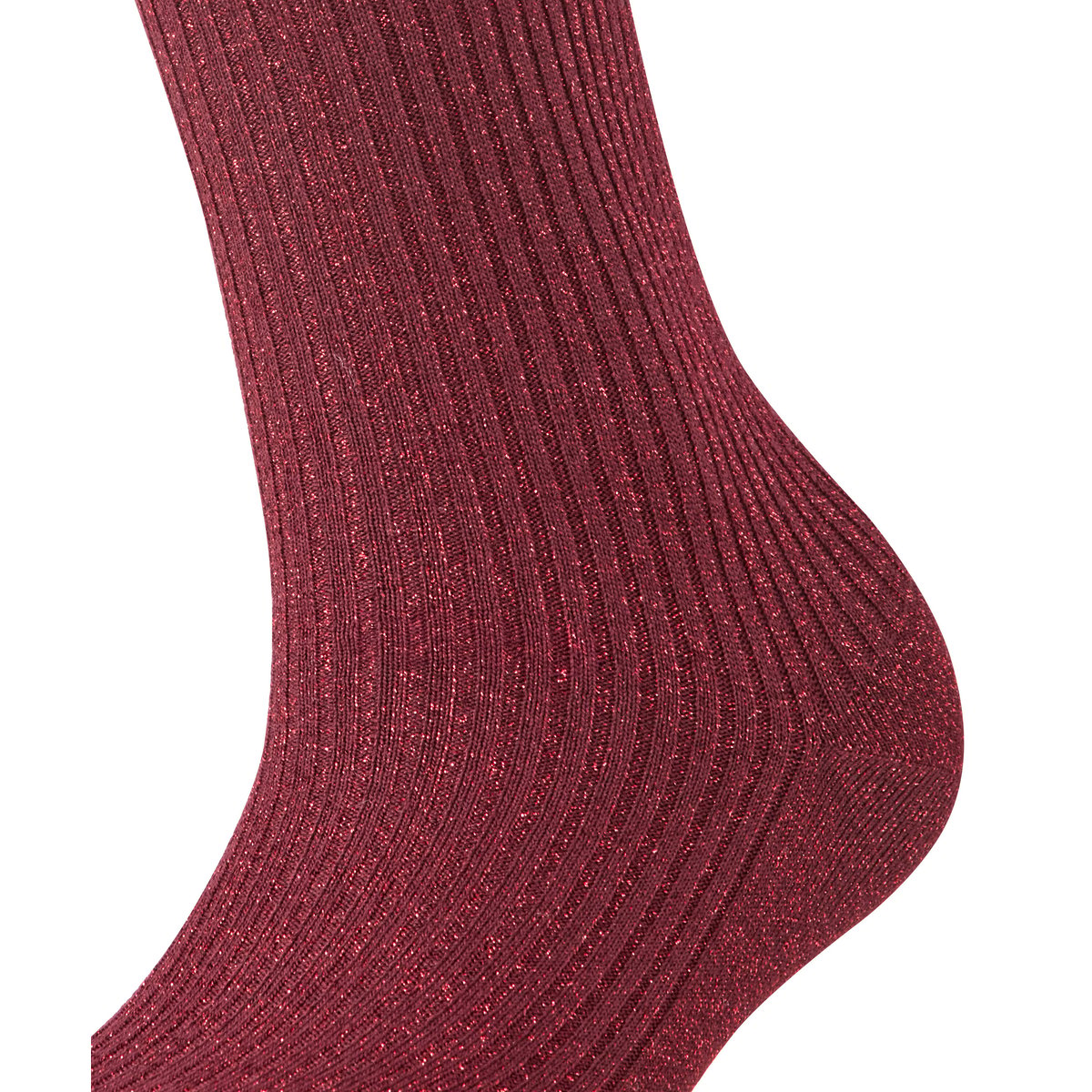 Chaussettes Shiny Rib rouge, FALKE