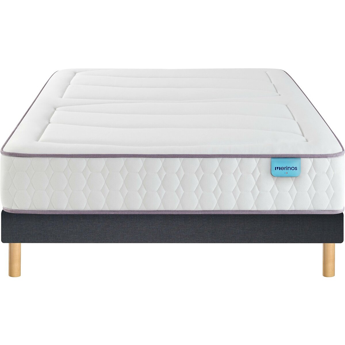 Conjunto colchão de molas e estrado, Beauty Bed antracite, MERINOS