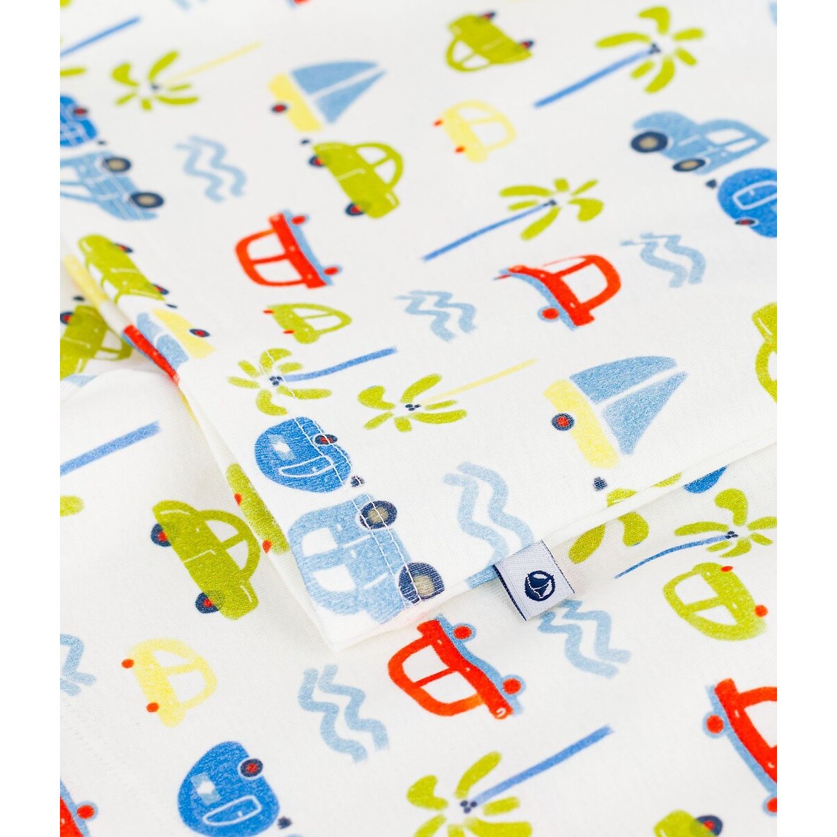Pyjama short, en coton, imprimé voitures imprimé, PETIT BATEAU