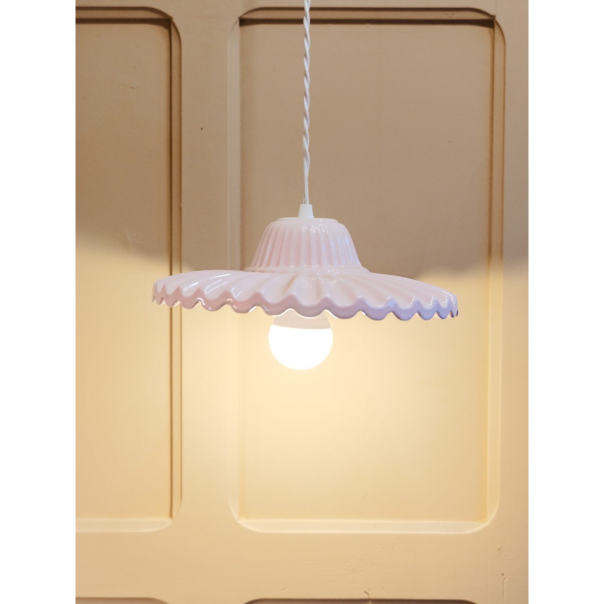 Lampe baladeuse en céramique rose Paulette N°101 - Bon état v300233, DEBONGOUT