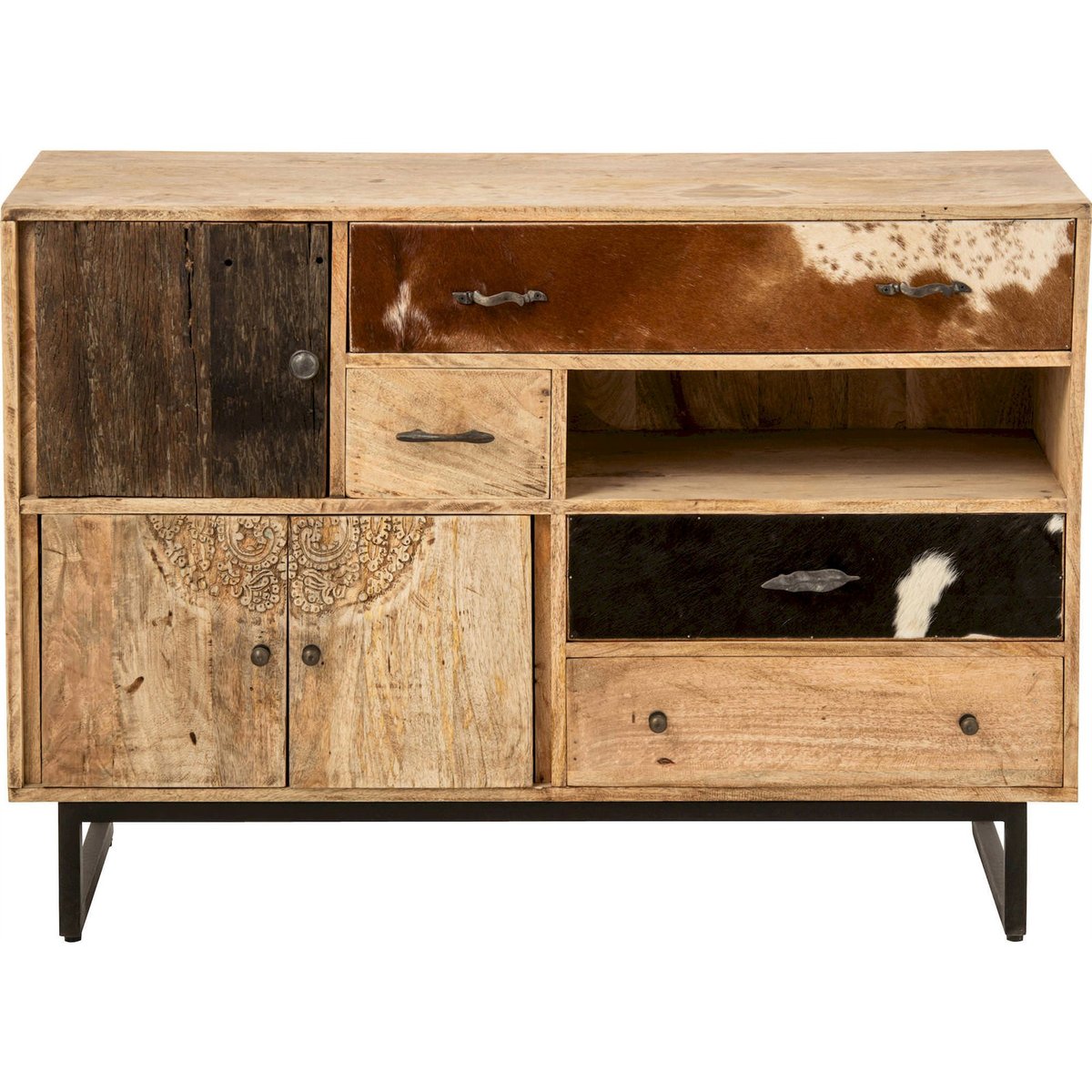 Meuble de rangement en manguier relief multi naturel, RECOLLECTION