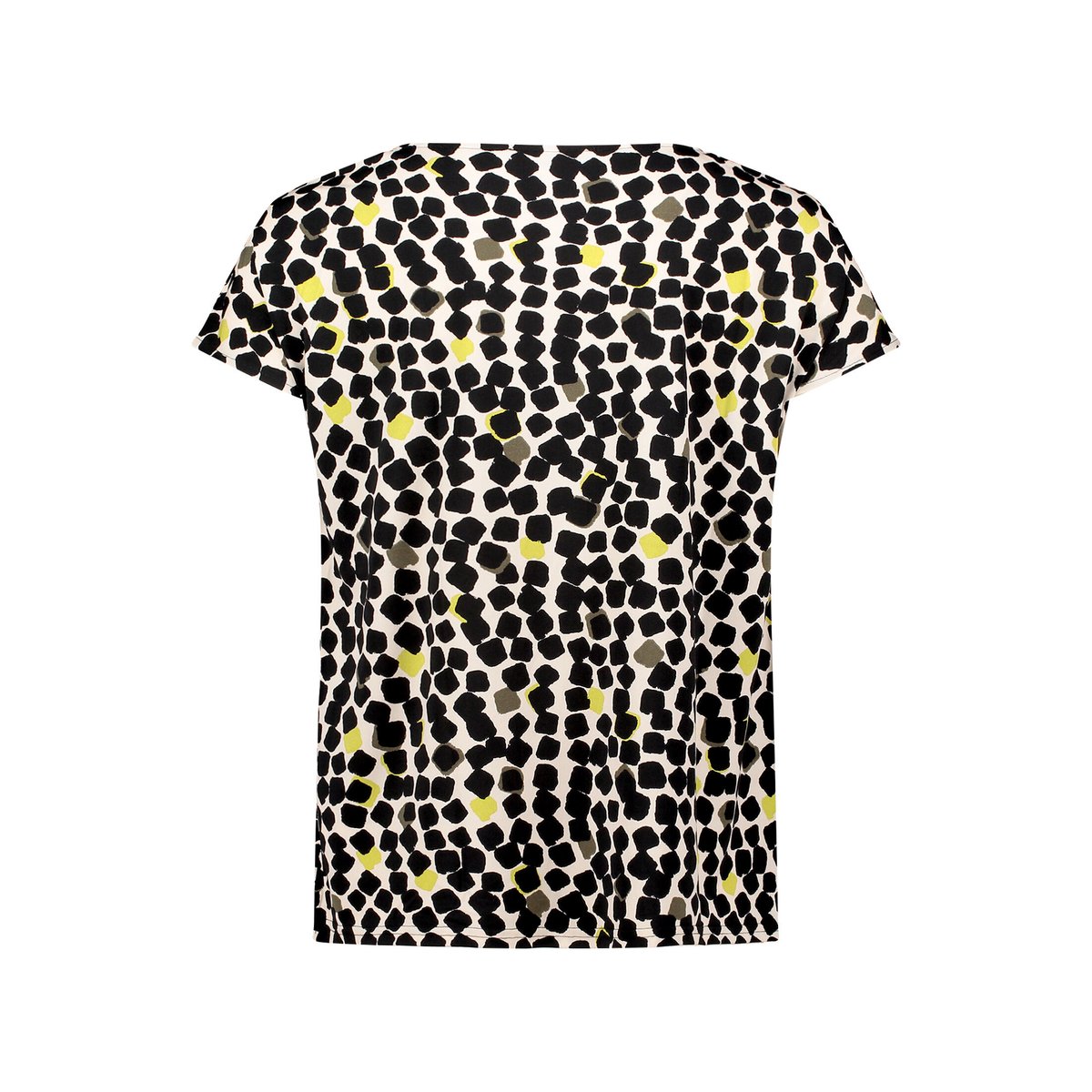 Haut imprimé à encolure bénitier beige/noir, BETTY BARCLAY