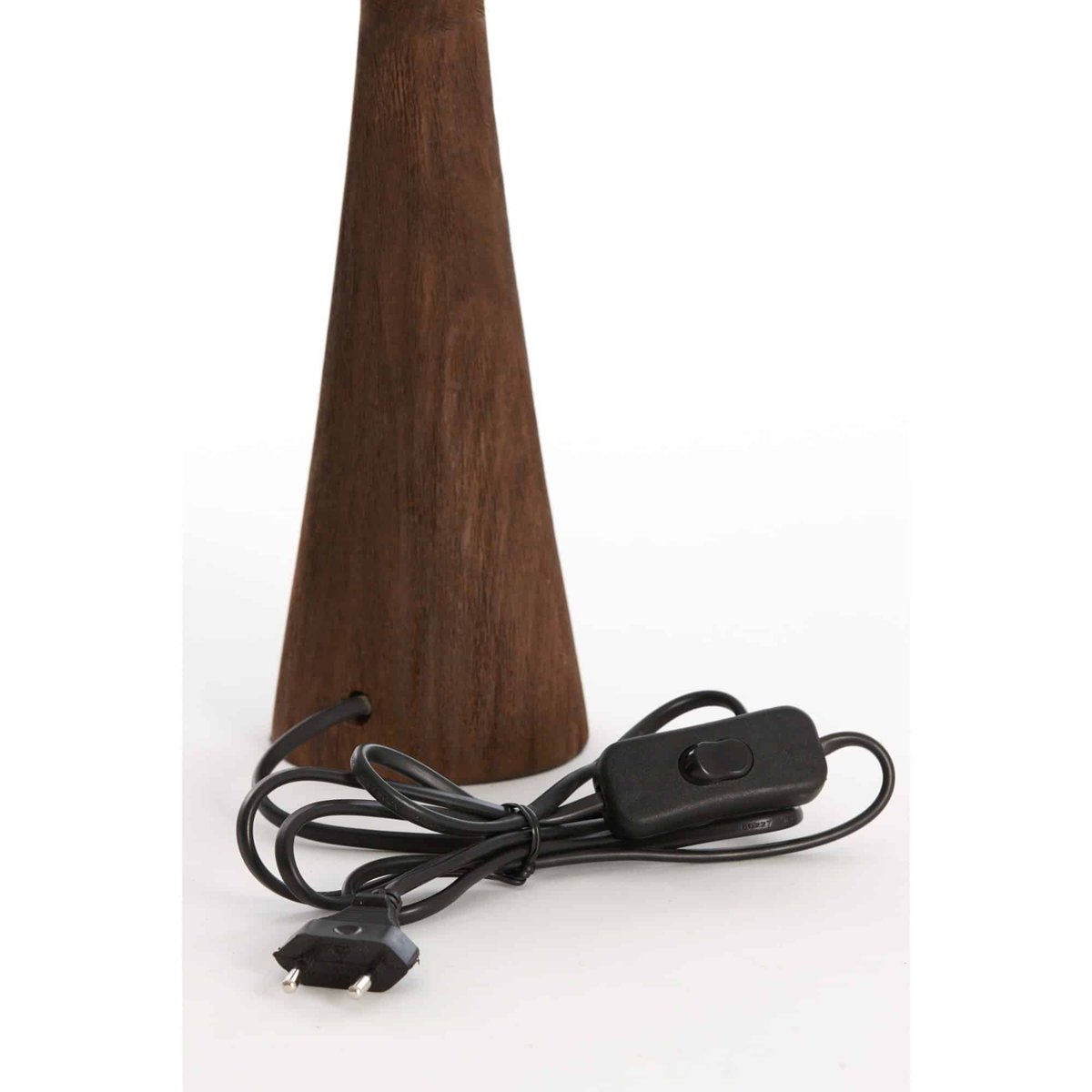 Base De La Lampe Bois FESTINA marron foncé, LIGHT & LIVING 
