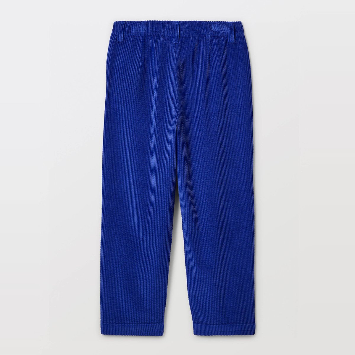 Pantalon large en velours bleu roi, MONOPRIX