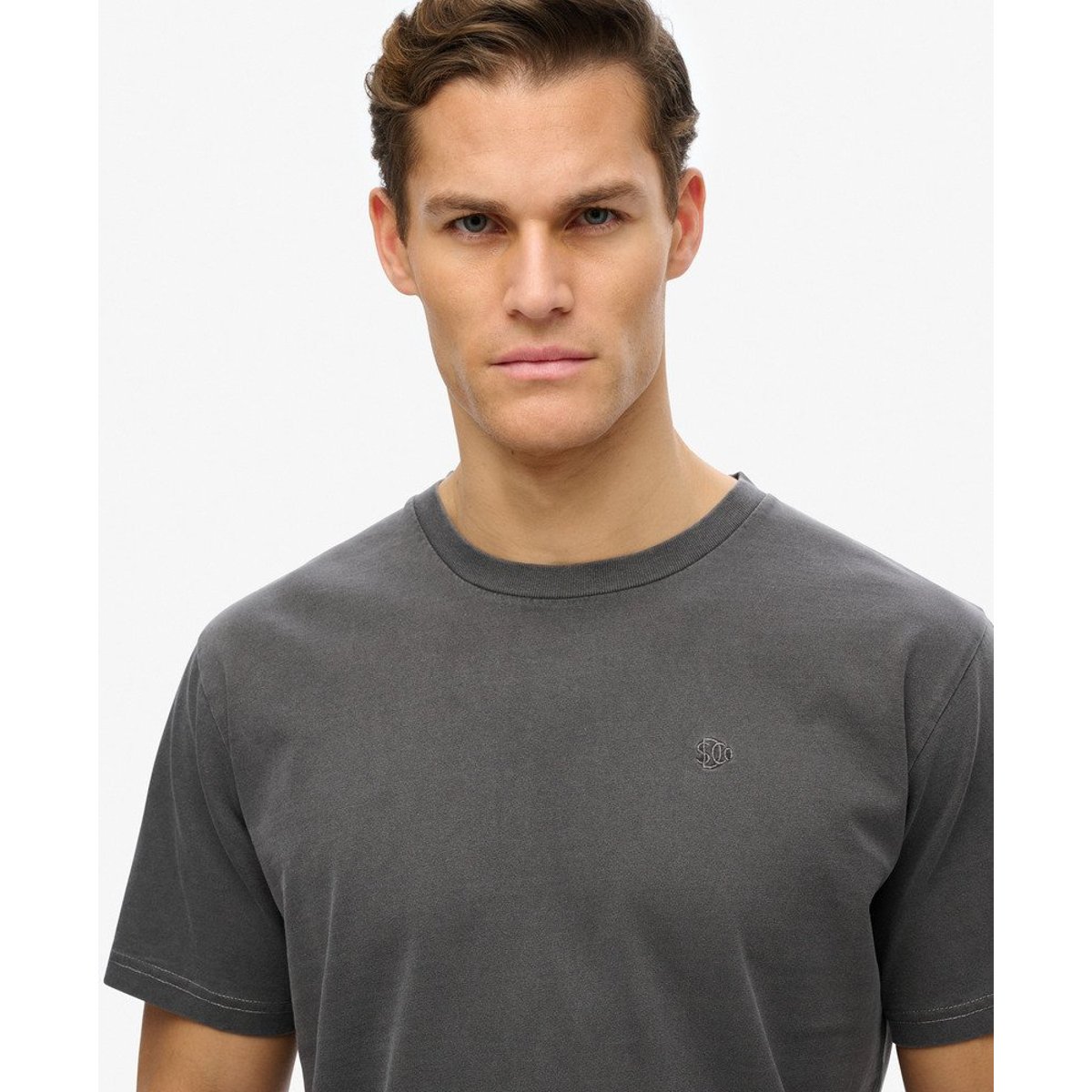 T-shirt Essentials Coupe Décontractée gris anthracite, SUPERDRY