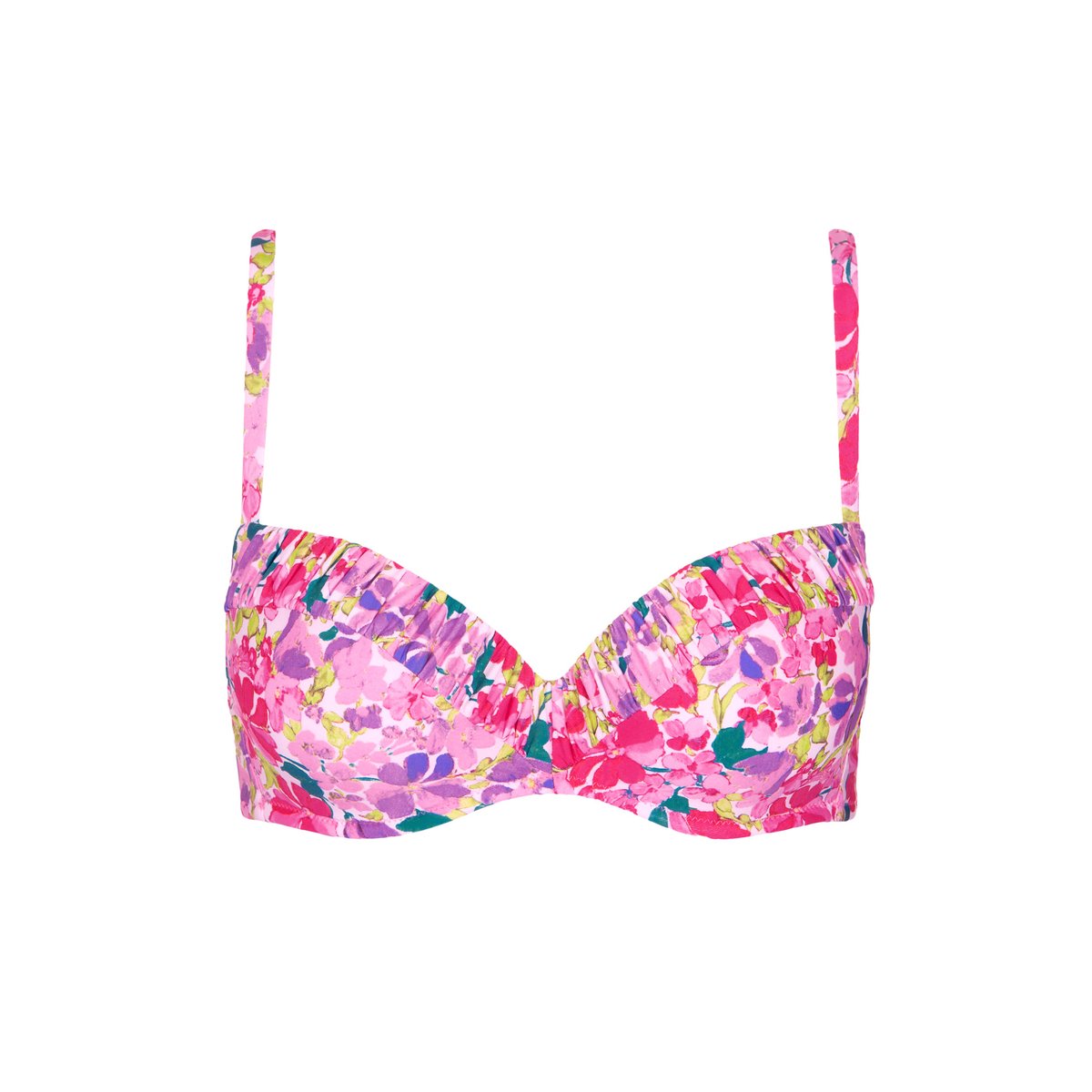 Haut maillot de bain préformé multipositions Napoli rose, LISCA