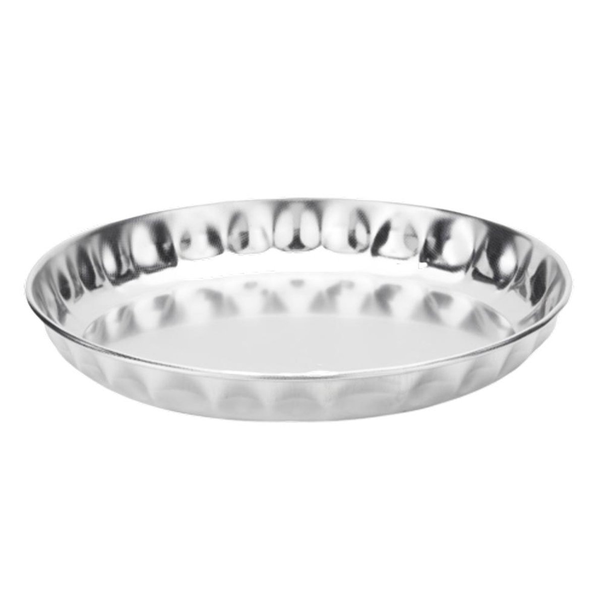 Moule à tarte en inox 28 cm argent / métallique, STEELPAN