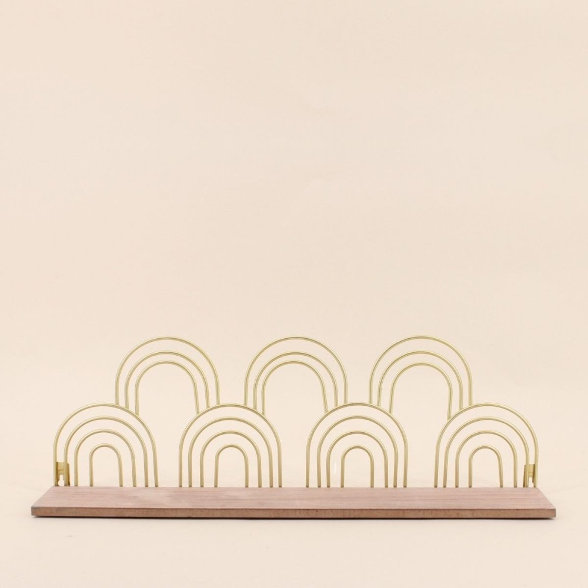 Etagère murale forme arches dorés 50cm doré, ORNAMI