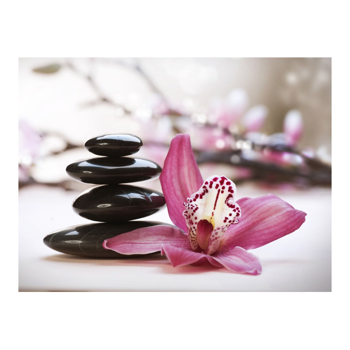 Papier peint intissé panoramique Orient Relaxation and Wellness rose, EDEN