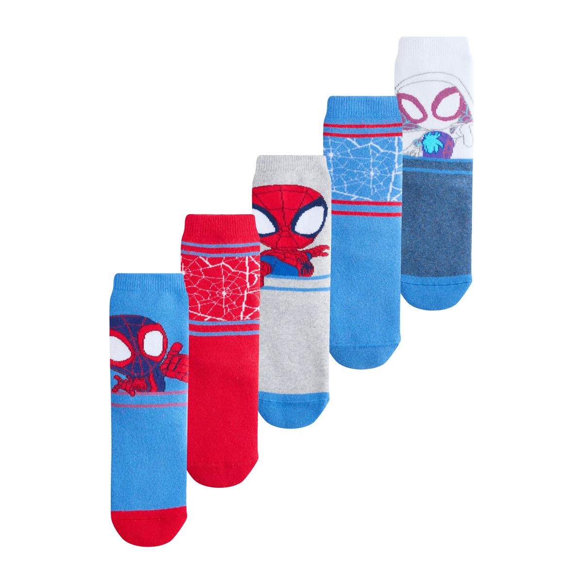 Chaussettes en coton à personnage, 5 paires spidey et ses incroyables amis, NEXT
