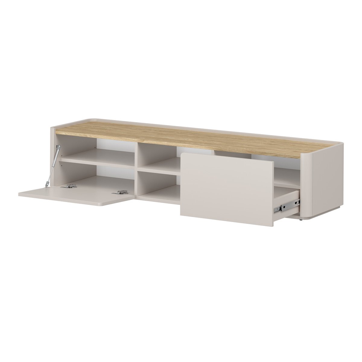 Meuble TV 170 cm , ANYRA beige, BOBOCHIC