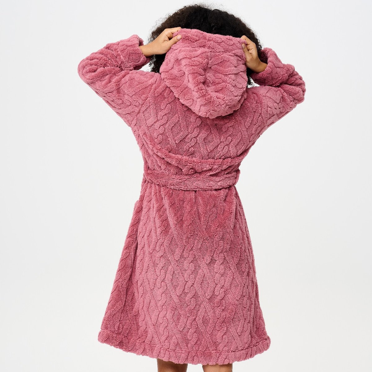 Robe en fleece dusty rose, LINGADORE