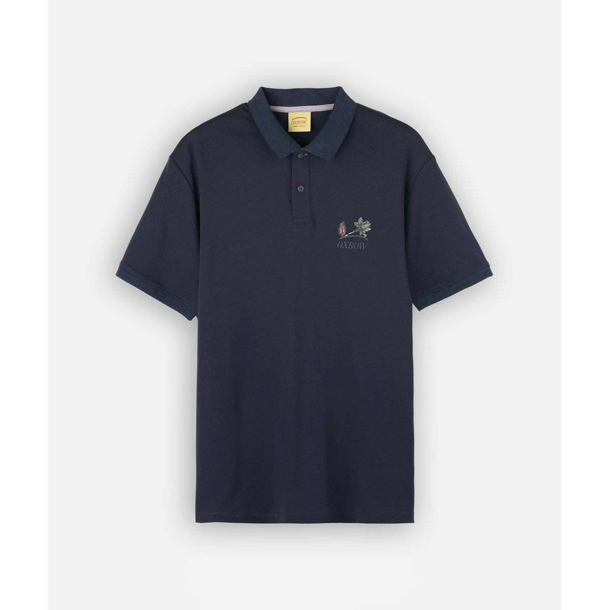 Polo graphique manches courtes BLOOM deep marine, OXBOW