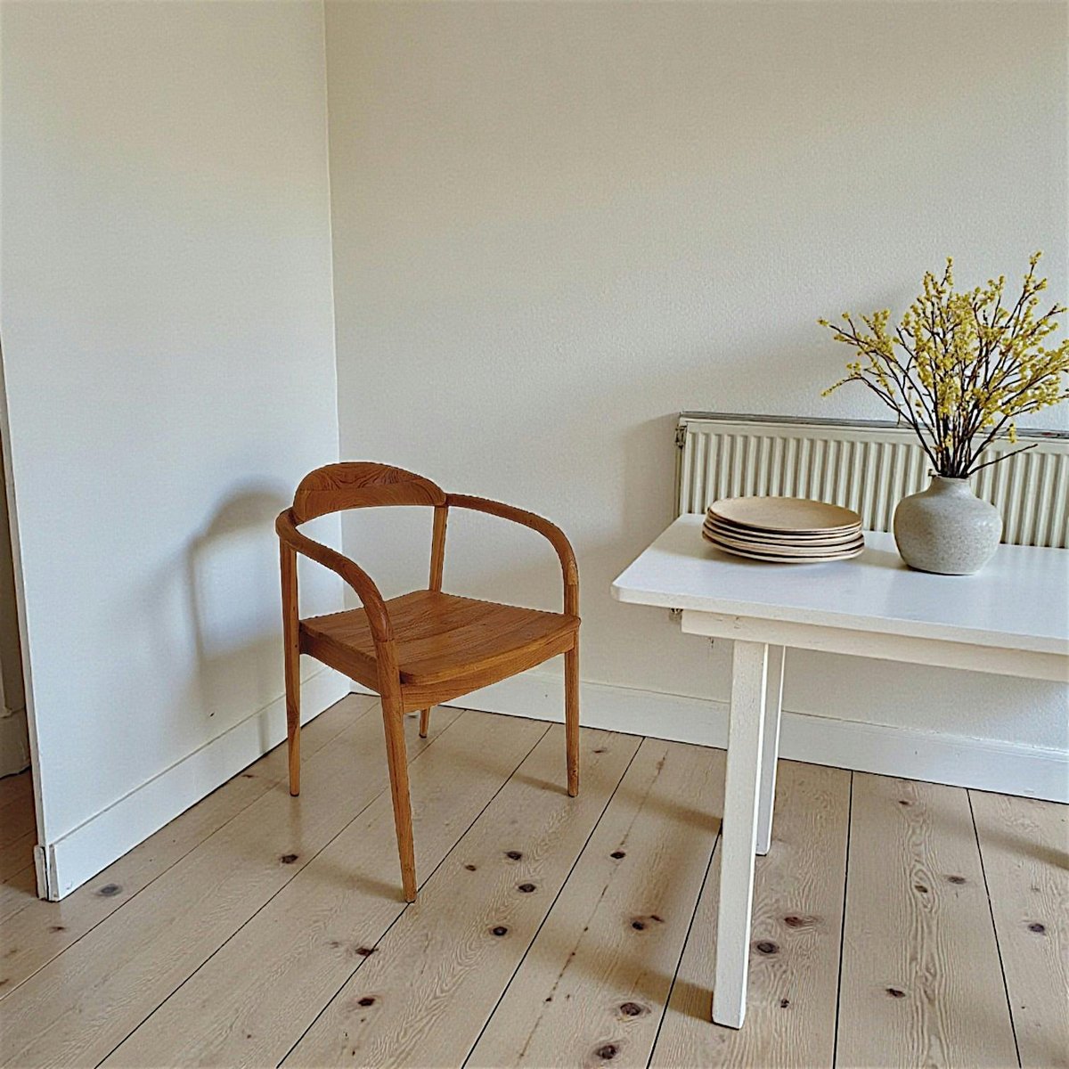 Chaise scandinave bois de teck massif (lot de 2) DEPOK bois naturel, PIER IMPORT
