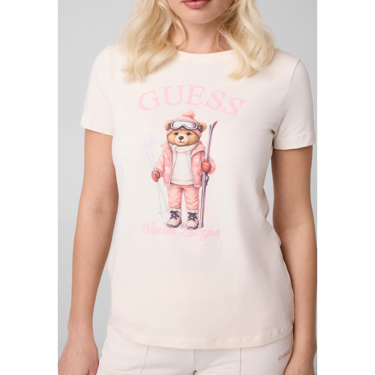 T-Shirt Imprimé blanc, GUESS