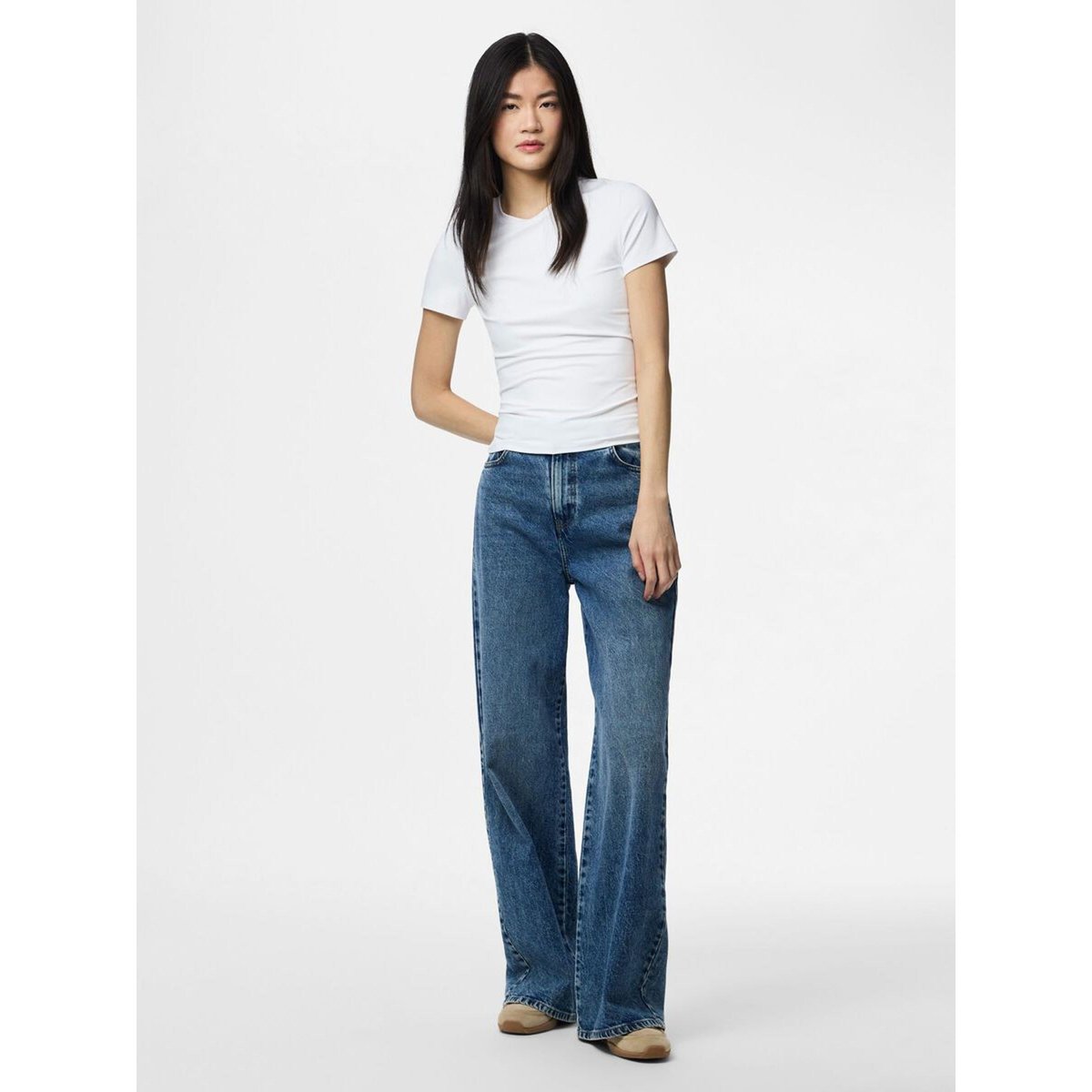 T-Shirt bright white, PIECES