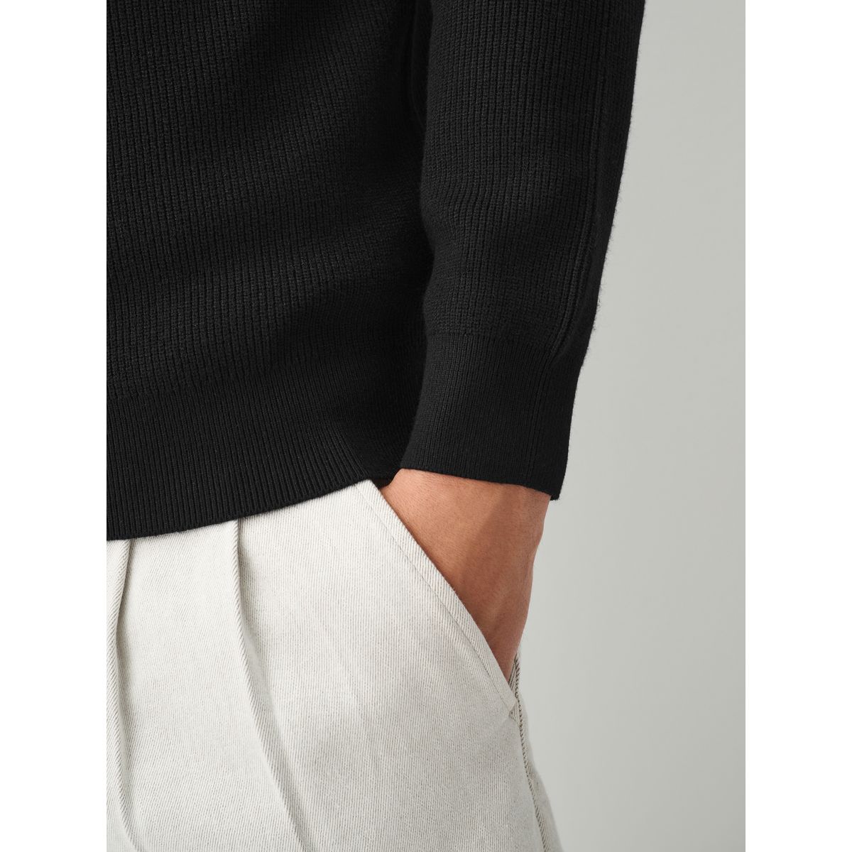 Pull en maille texturée essential noir, NEXT