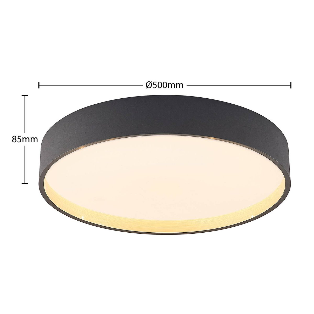 Plafonnier moderneLED, Todor anthracite, LINDBY