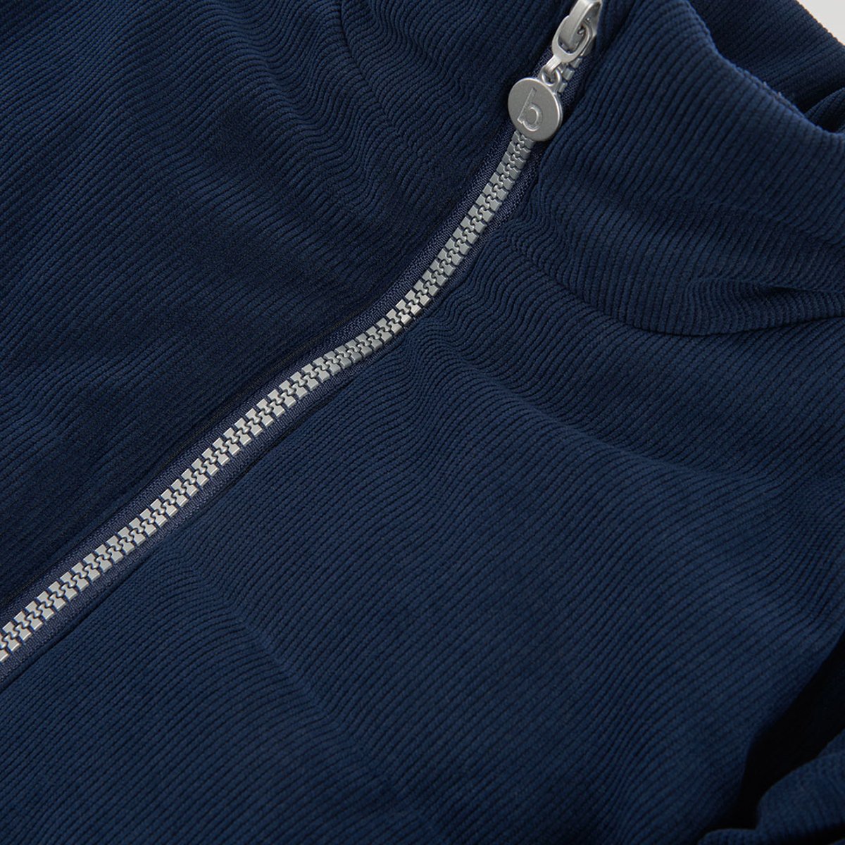 Parka en velours cotelé garçon avec fermeture bleu, BOBOLI