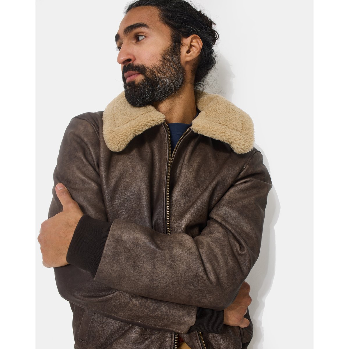 Veste en cuir PILOT CUIR marron, CHEVIGNON
