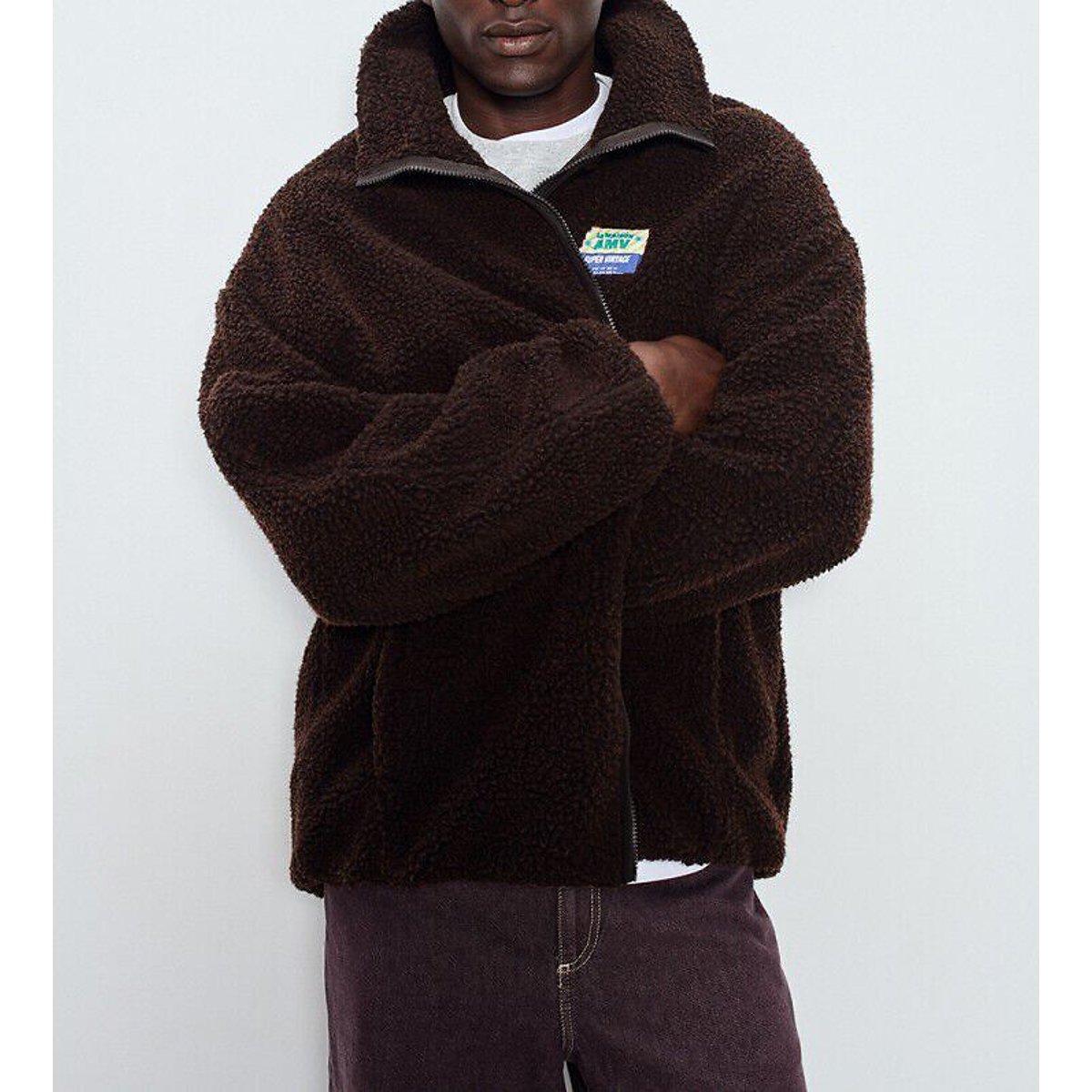 Manteau court ample HOKTOWN marron, AMERICAN VINTAGE