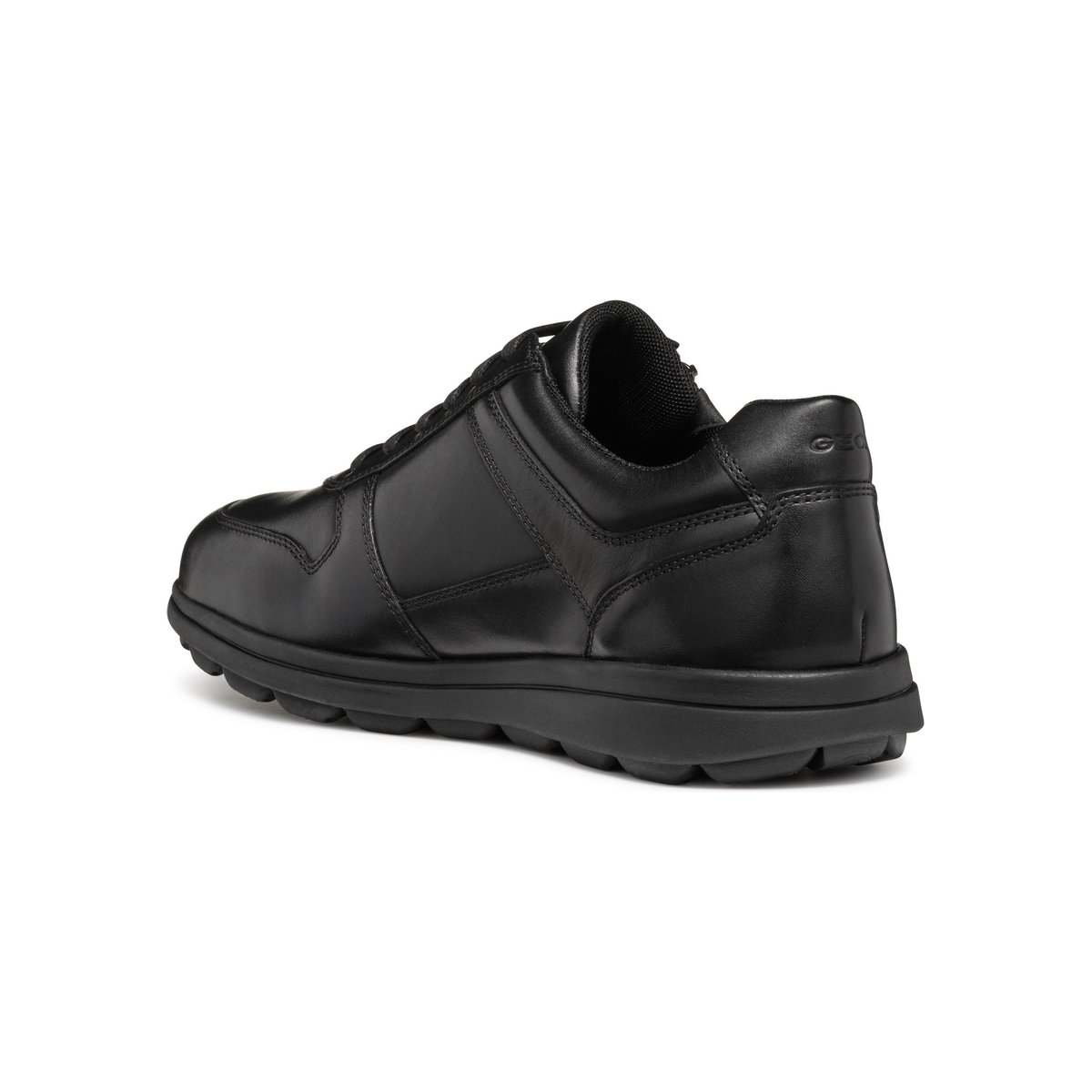 Baskets respirantes zippées en cuir Spherica EC12 noir, GEOX