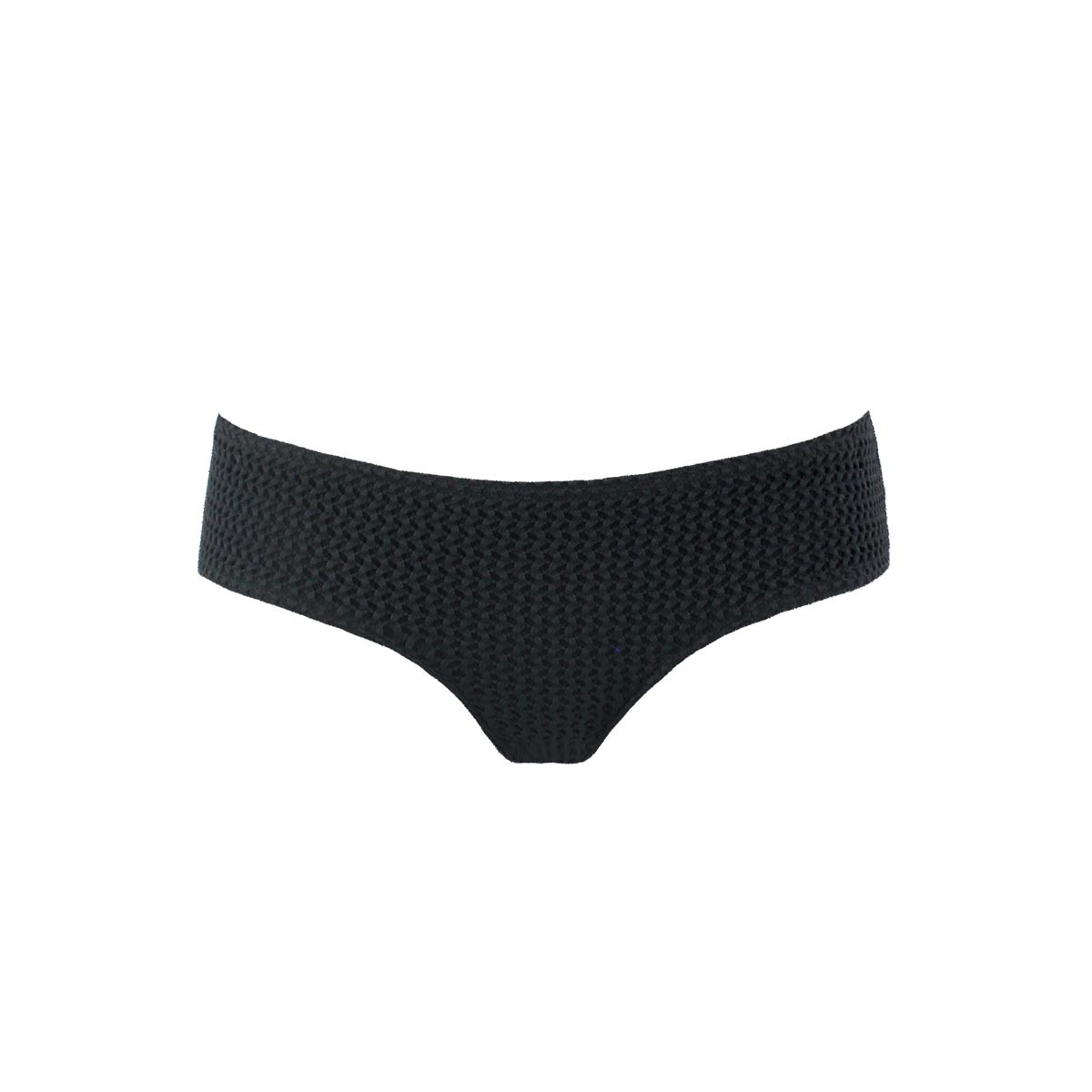 Bas de maillot coupe shorty crochet DOLCE noir, JANINE ROBIN