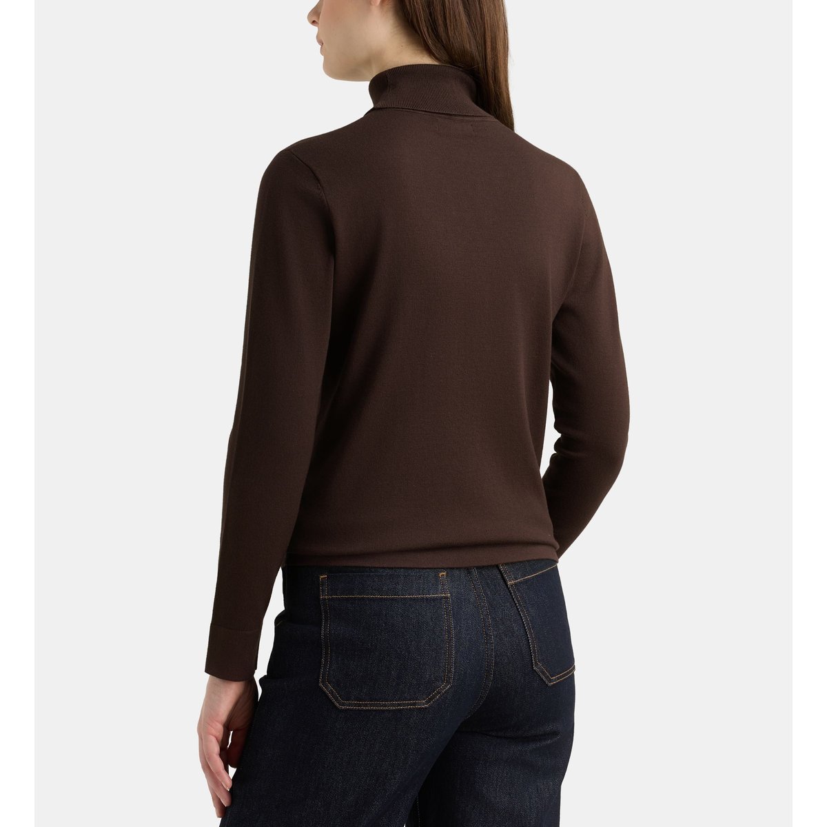 Pull fin bya cr droit marron chocolat, GALERIES LAFAYETTE