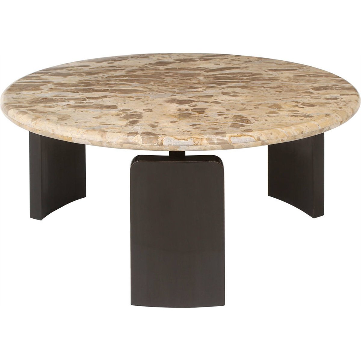 Tables basses gigognes en marbre, Lot de 2 bronze, RECOLLECTION