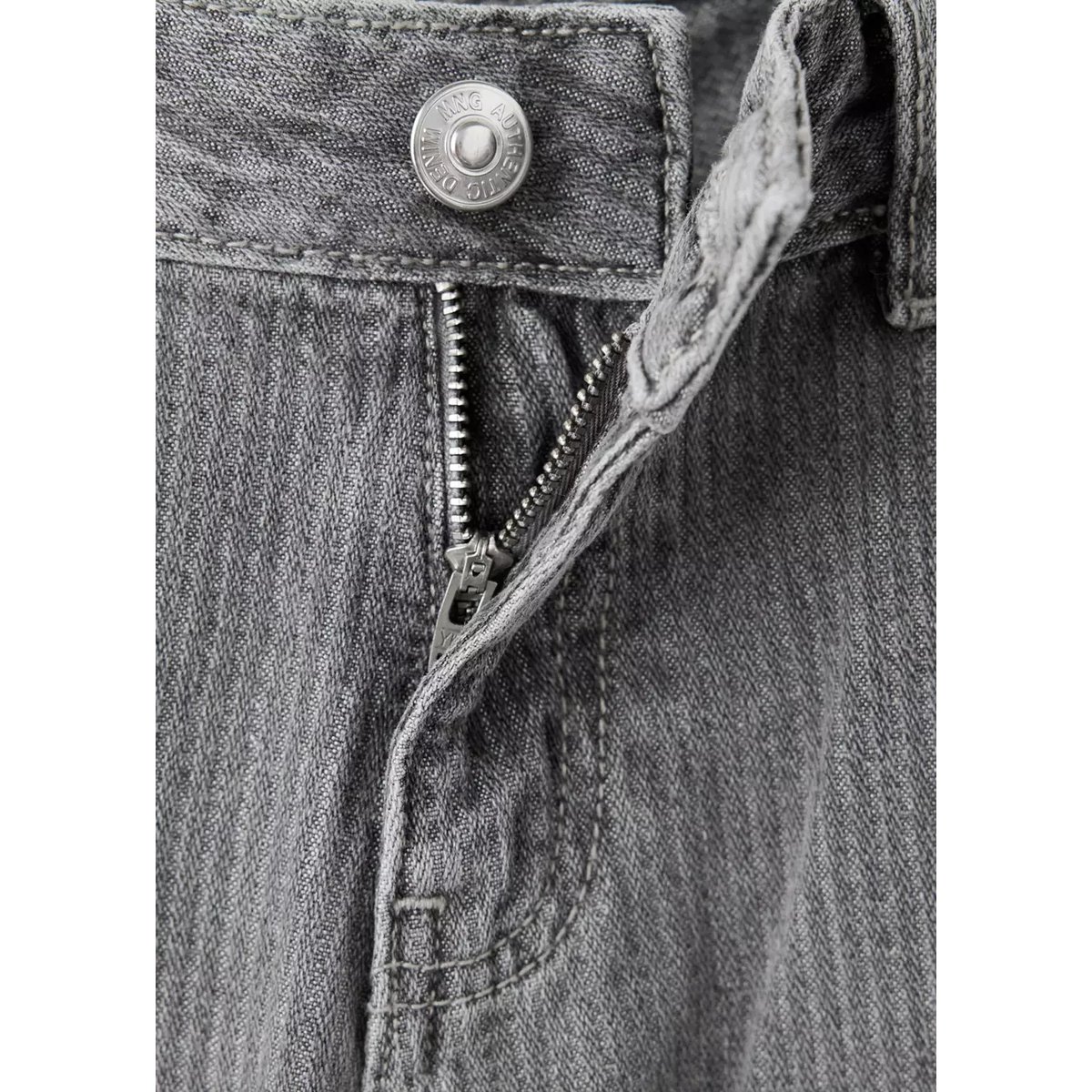 Jeans jacquard gris denim, MANGO TEEN