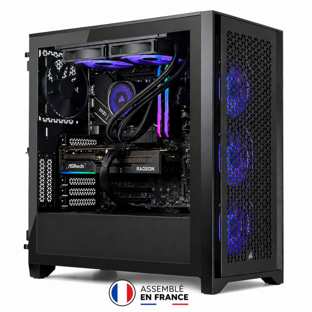 PC Gamer 4000D - AMD Ryzen 7 5700X - AMD Radeon RX 9070 XT - 16 Go RAM DDR4 - SSD 1 To - SANS OS couleur unique, CORSAIR