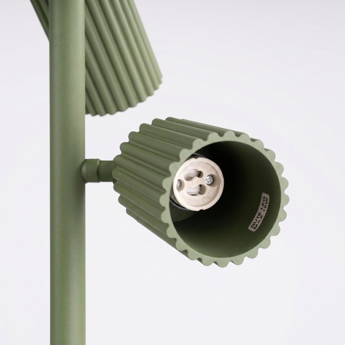 Lampadaire Aluminium Vert Olive GU10 3 KARBON vert olive, EDEN