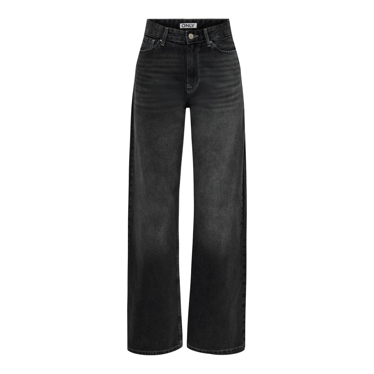 Jean À Jambe Large washed black, ONLY