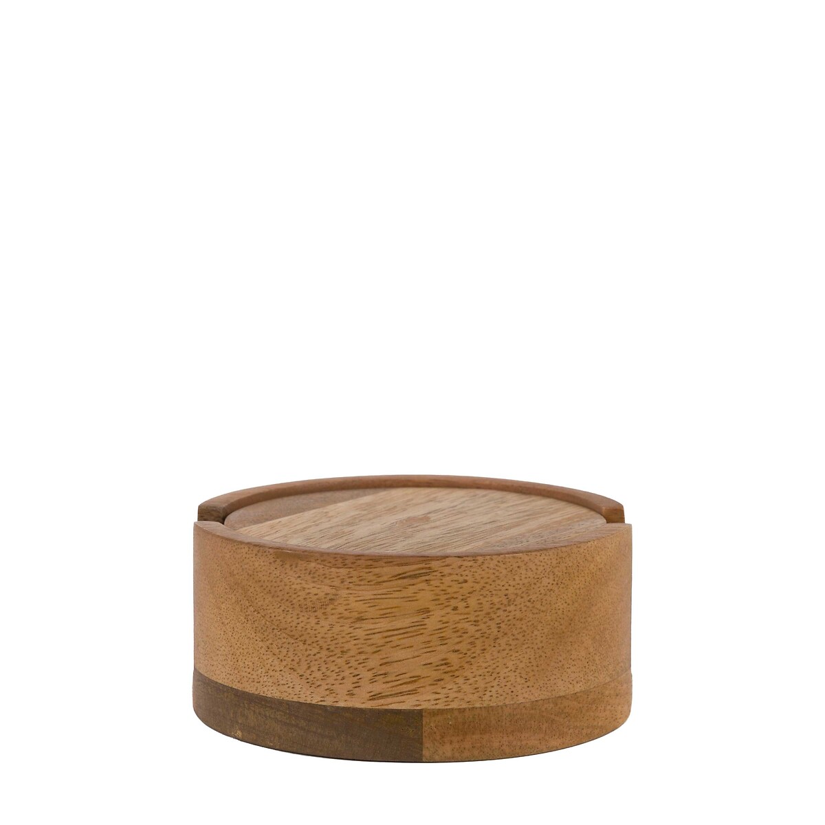 Set of 4 Mango Wood Coasters brown , ÉDITÉ