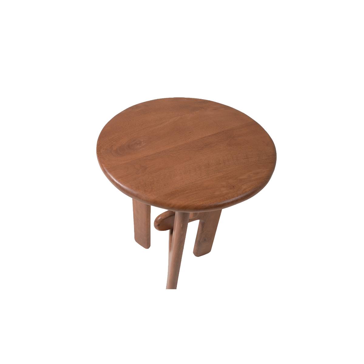 Tabouret en bois de manguier Mylae bois foncé, MADE IN MEUBLES