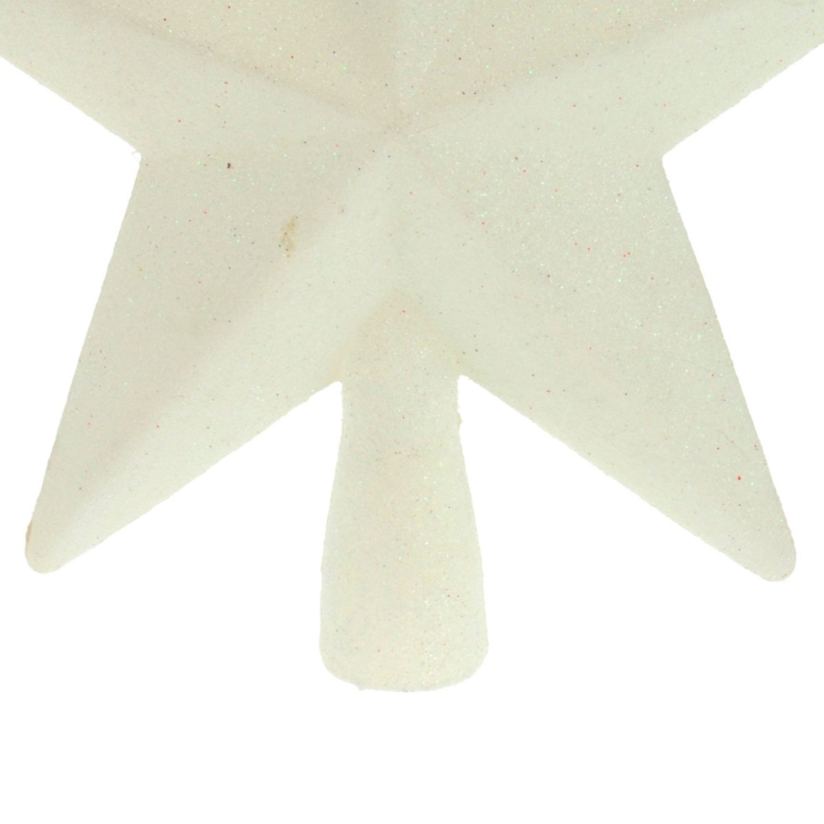 Cimier de sapin de noël Étoile blanche à paillettes blanc, WADIGA