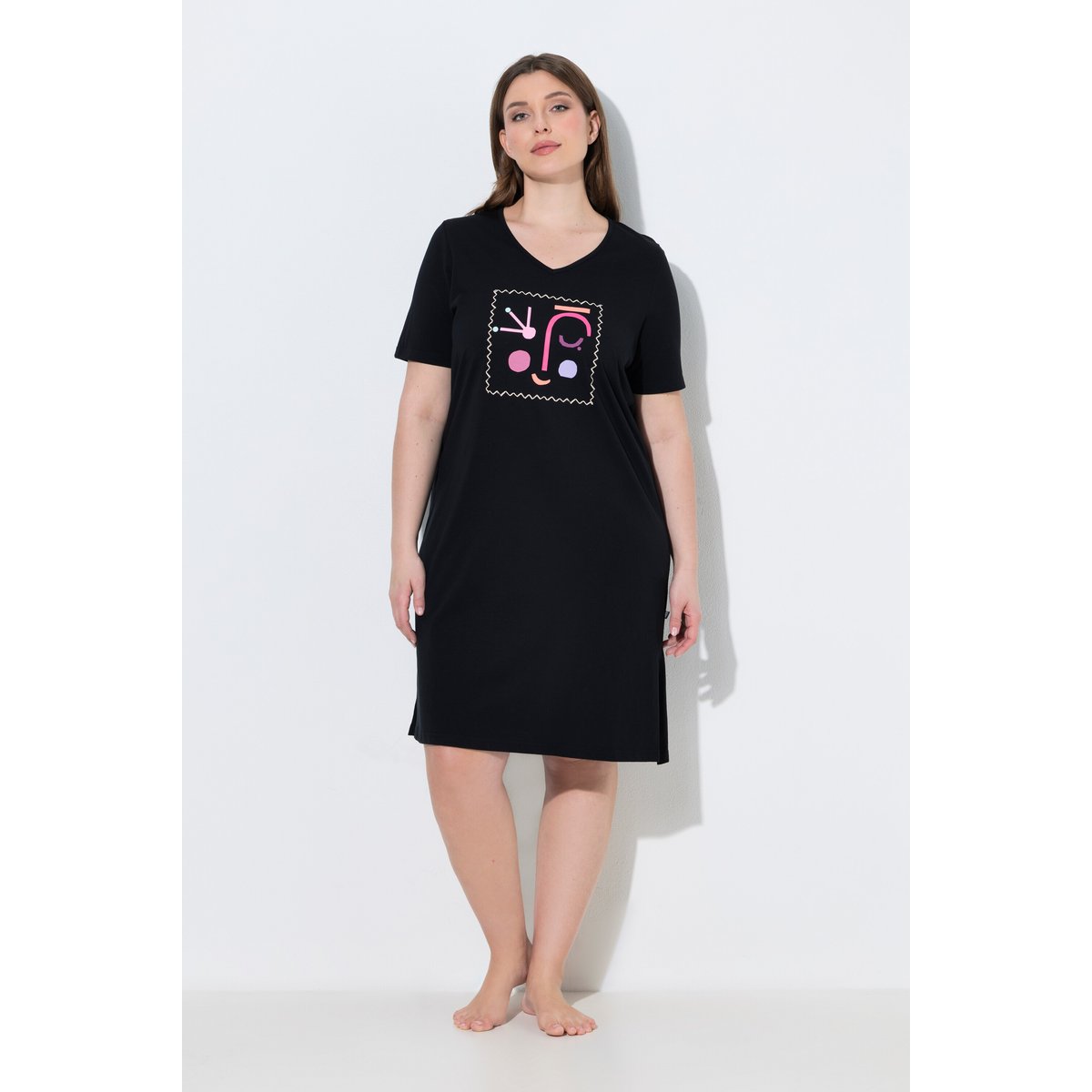 Chemise de nuit / grand T-shirt noir, ULLA POPKEN