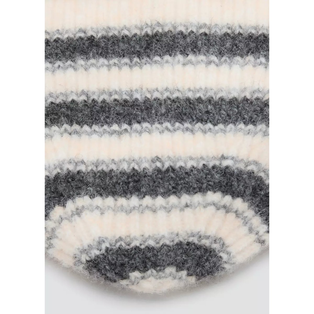 Bonnet en maille à rayures sable, MANGO KIDS