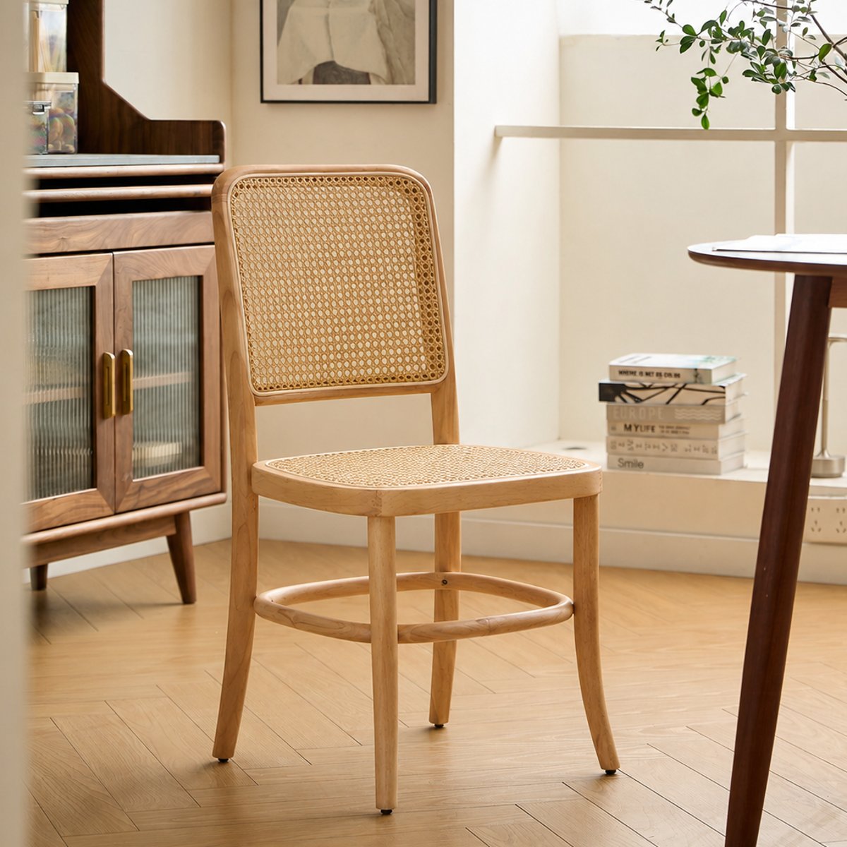 Lot de 2 chaises en rotin, CARACAS bois naturel, NORDLYS