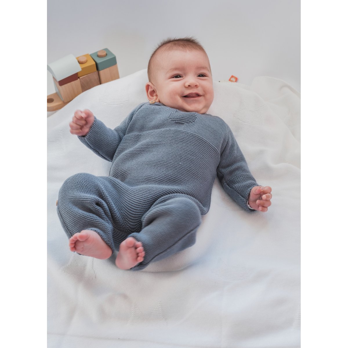 Combinaison Chat bleu orage, LA MANUFACTURE DE LAYETTE