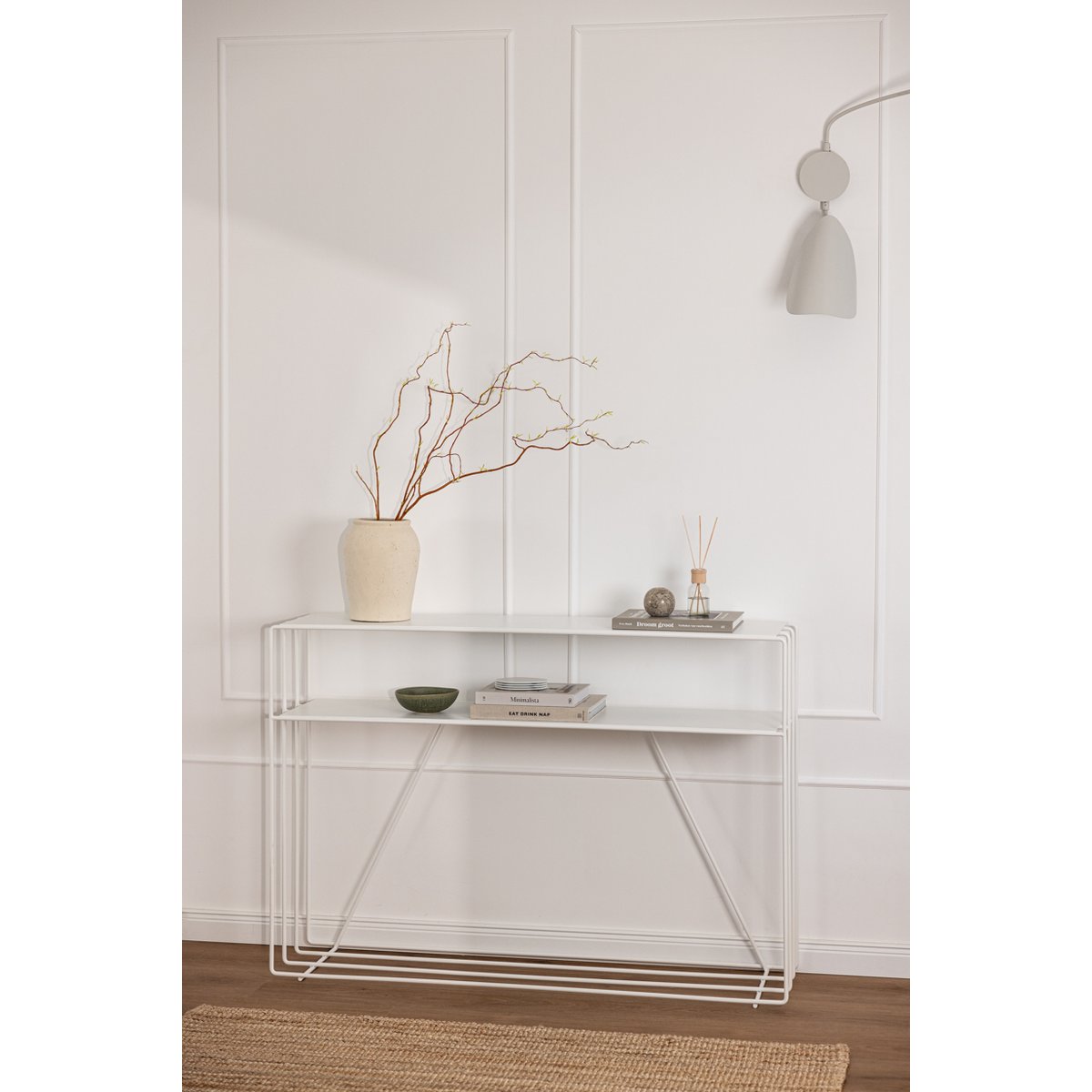 Table console RIA blanc, METALLBUDE