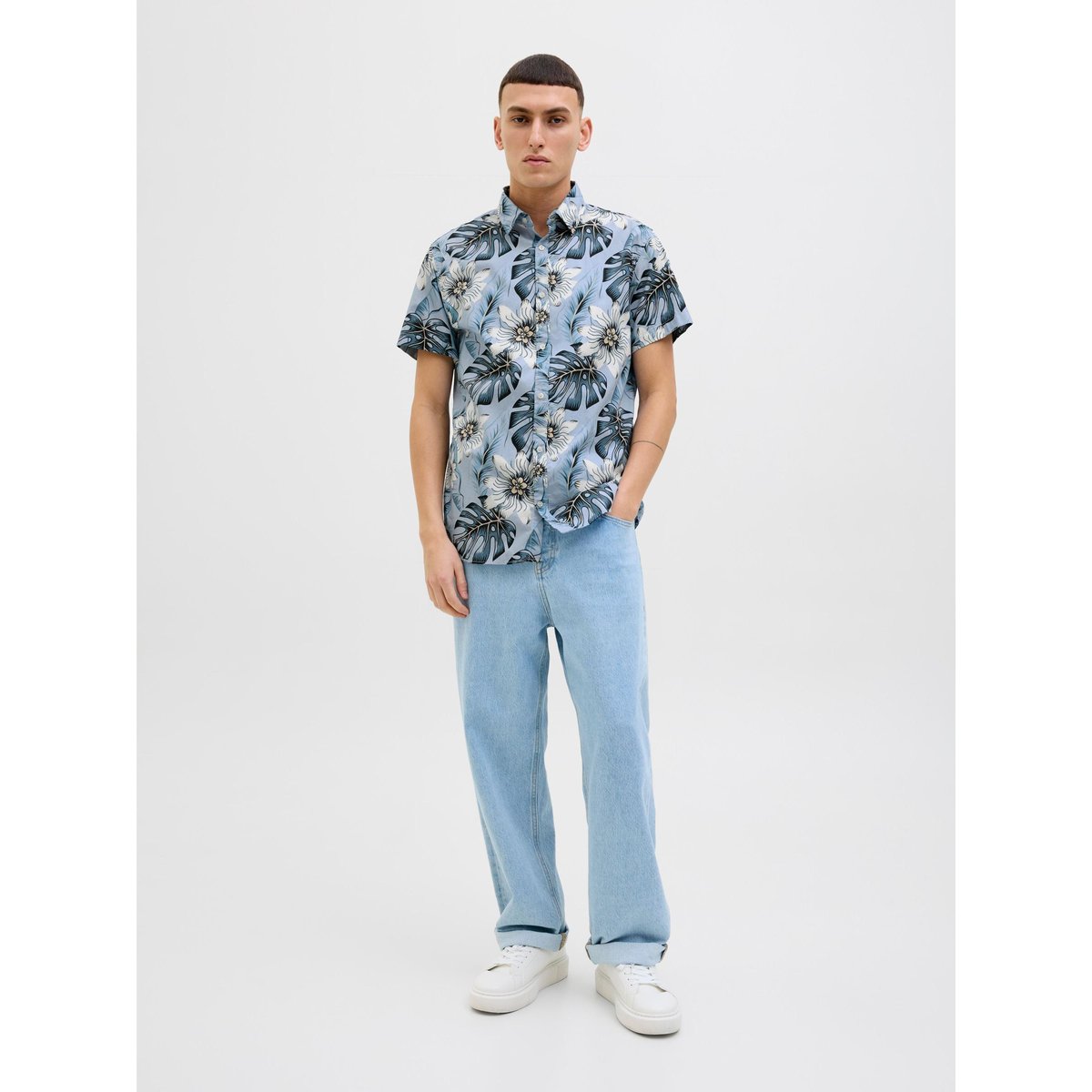 Chemise chambray blue, JACK & JONES