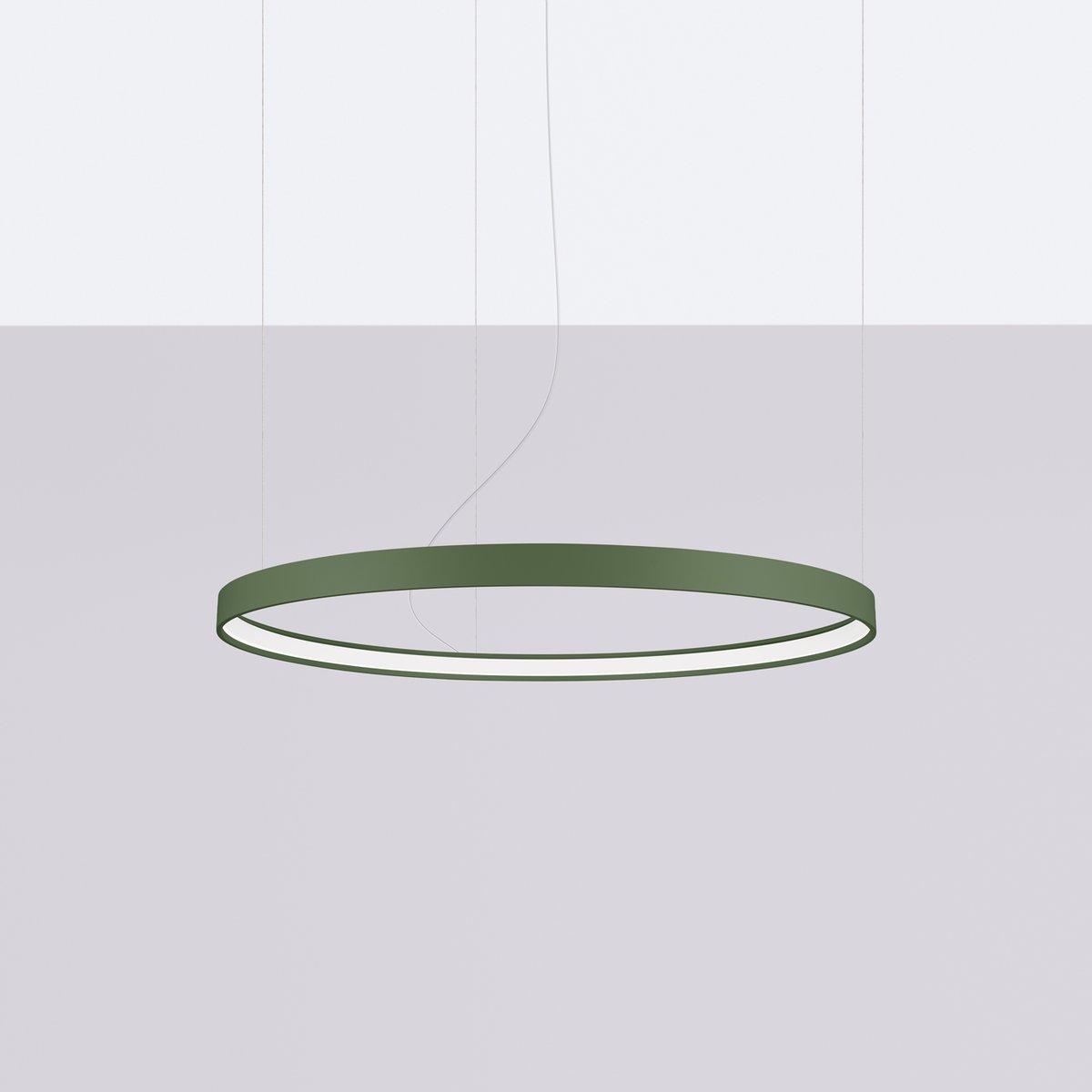 Lustre Aluminium Vert Olive LED 1 Rio vert olive, EDEN