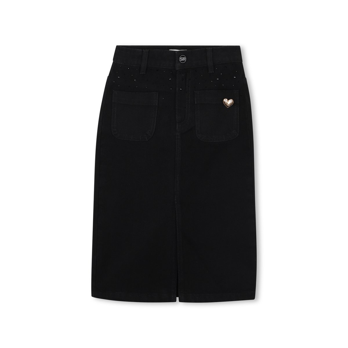 Jupe midi en denim black, SONIA RYKIEL ENFANT